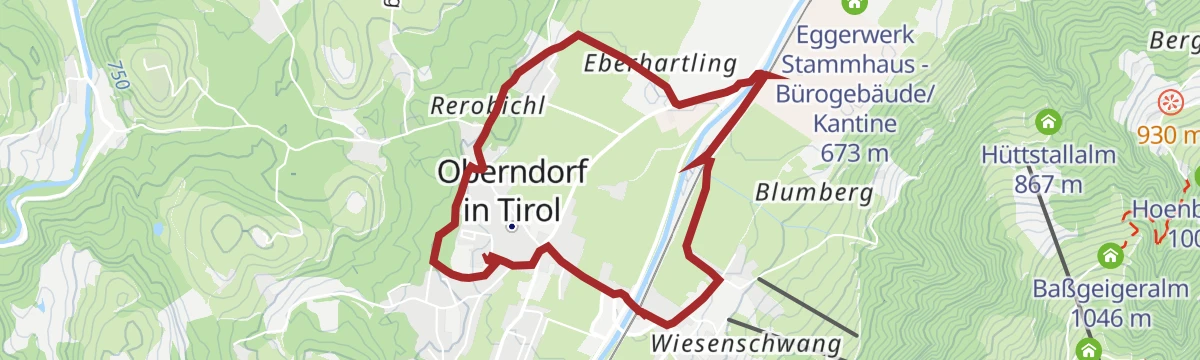 Route map: Laufrunde Oberndorf